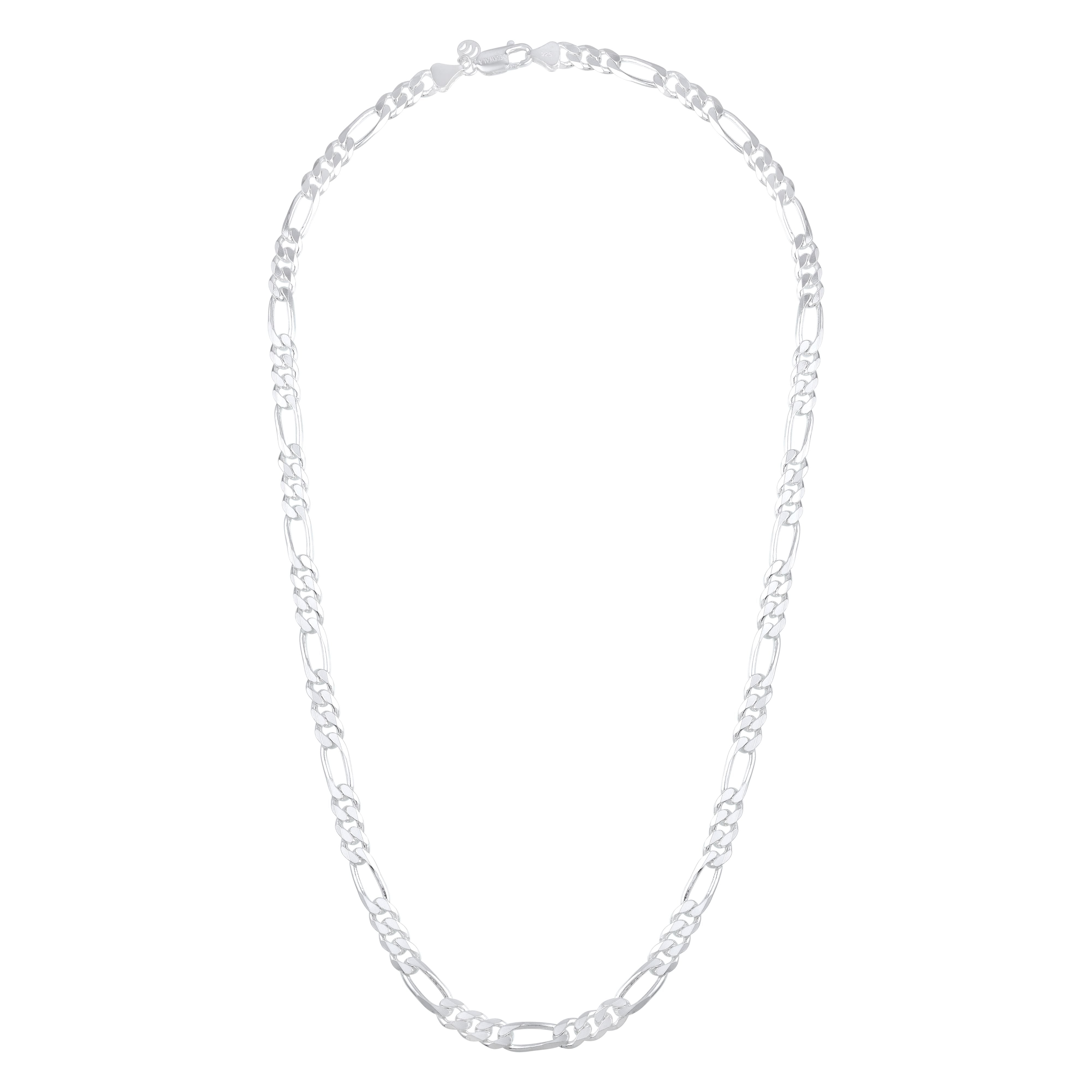 Tendulkar Chain Pure silver figaro chain for mens. Silver tendulkar chain