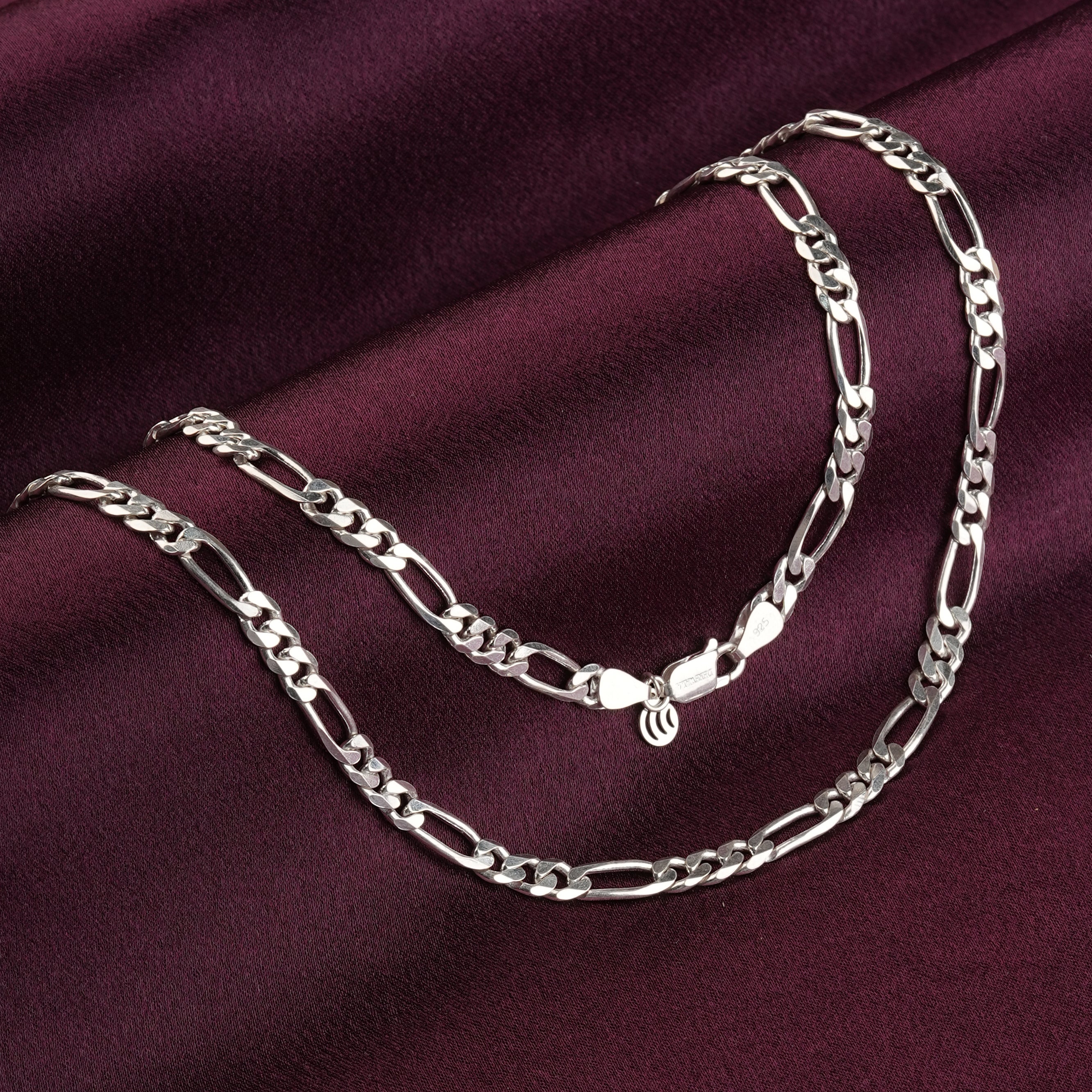 Pure silver figaro chain for Silver tendulkar chain