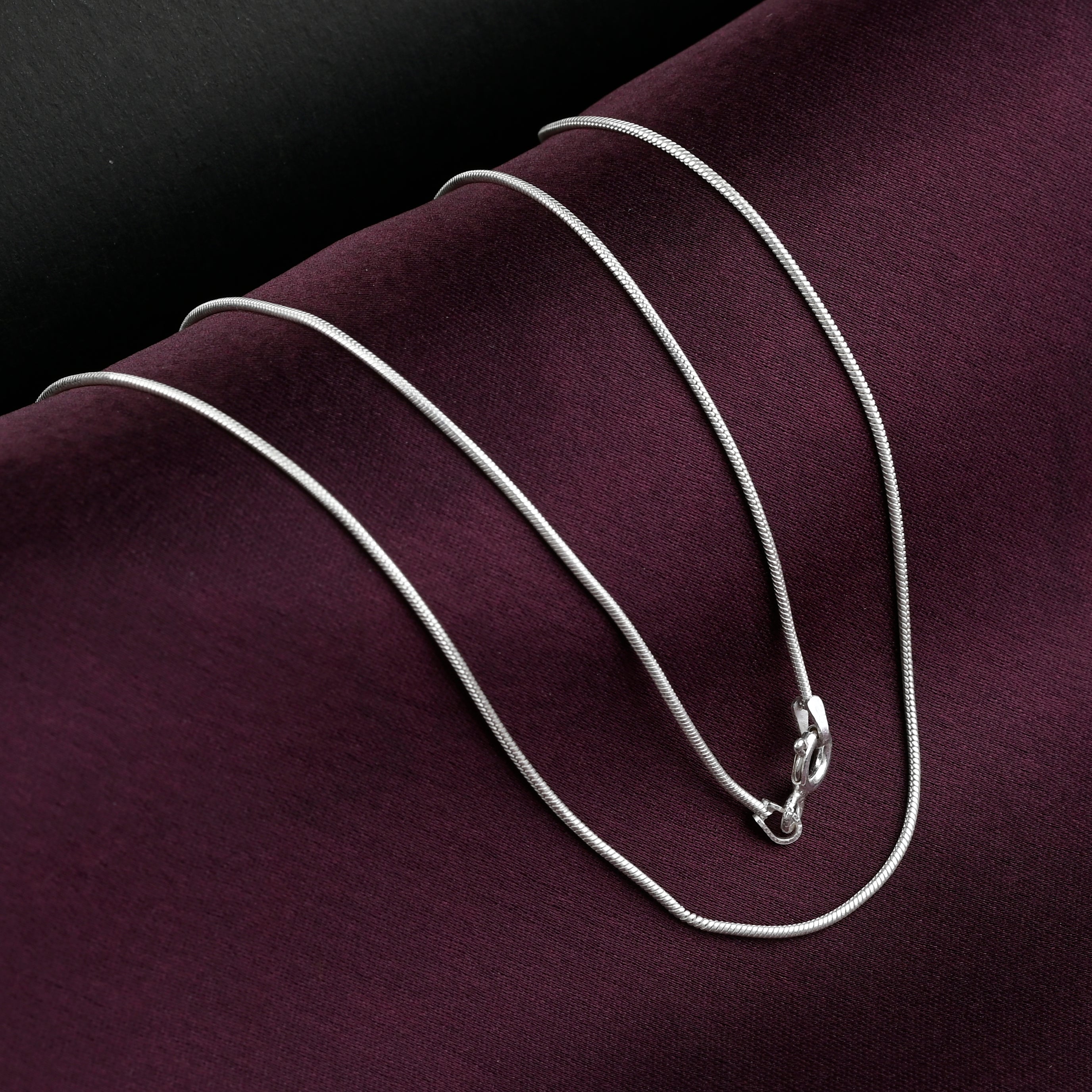 925 Pure Silver Italian Snake Chain for Women ggirls at Best Price