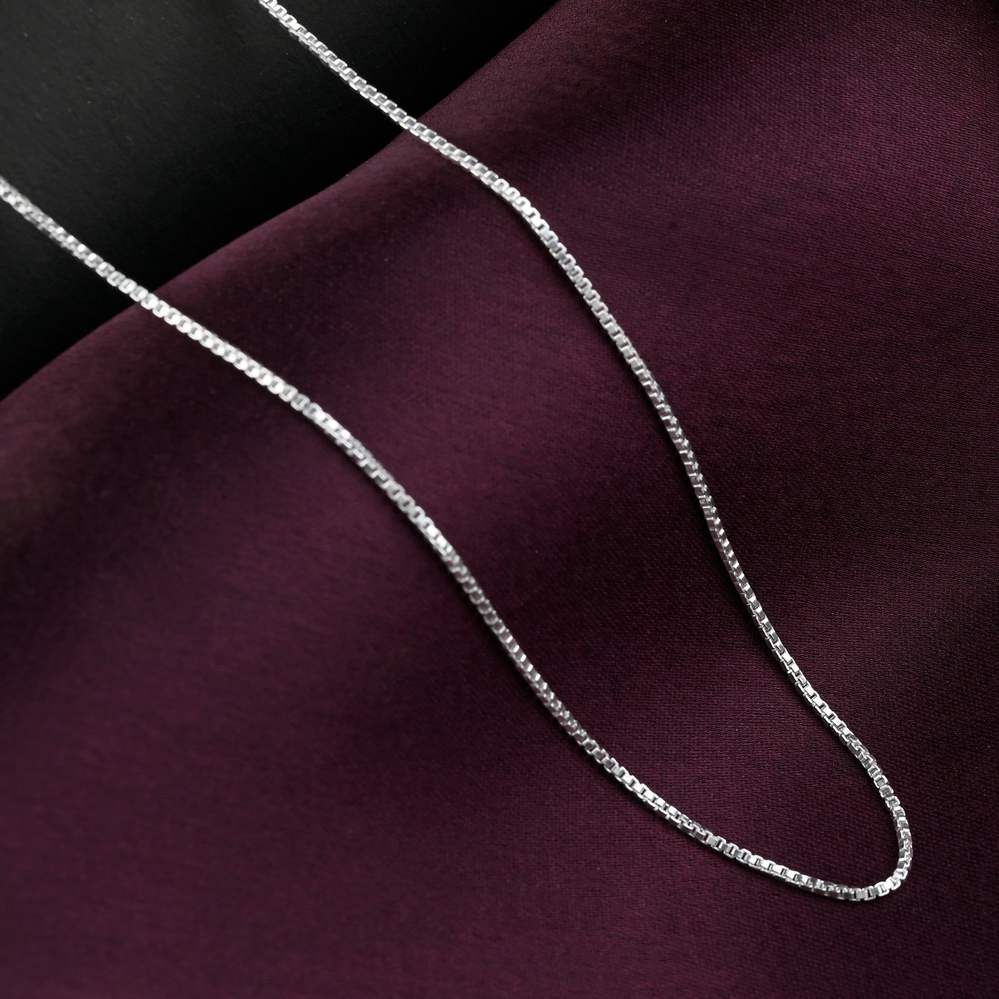 Live The Emotions 925 Sterling Silver mm Italian Chandi Box Chain – 22 Inch for Boys Men