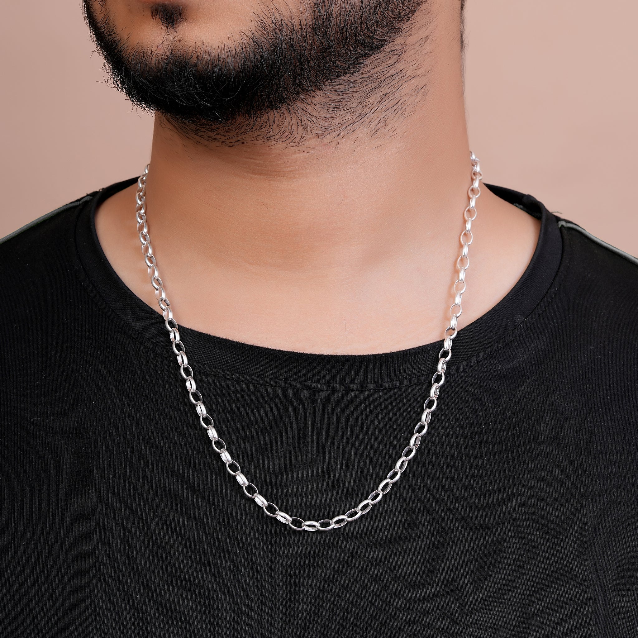 Pure Silver Designer Chains for Men's and Boys with BIS Certificate