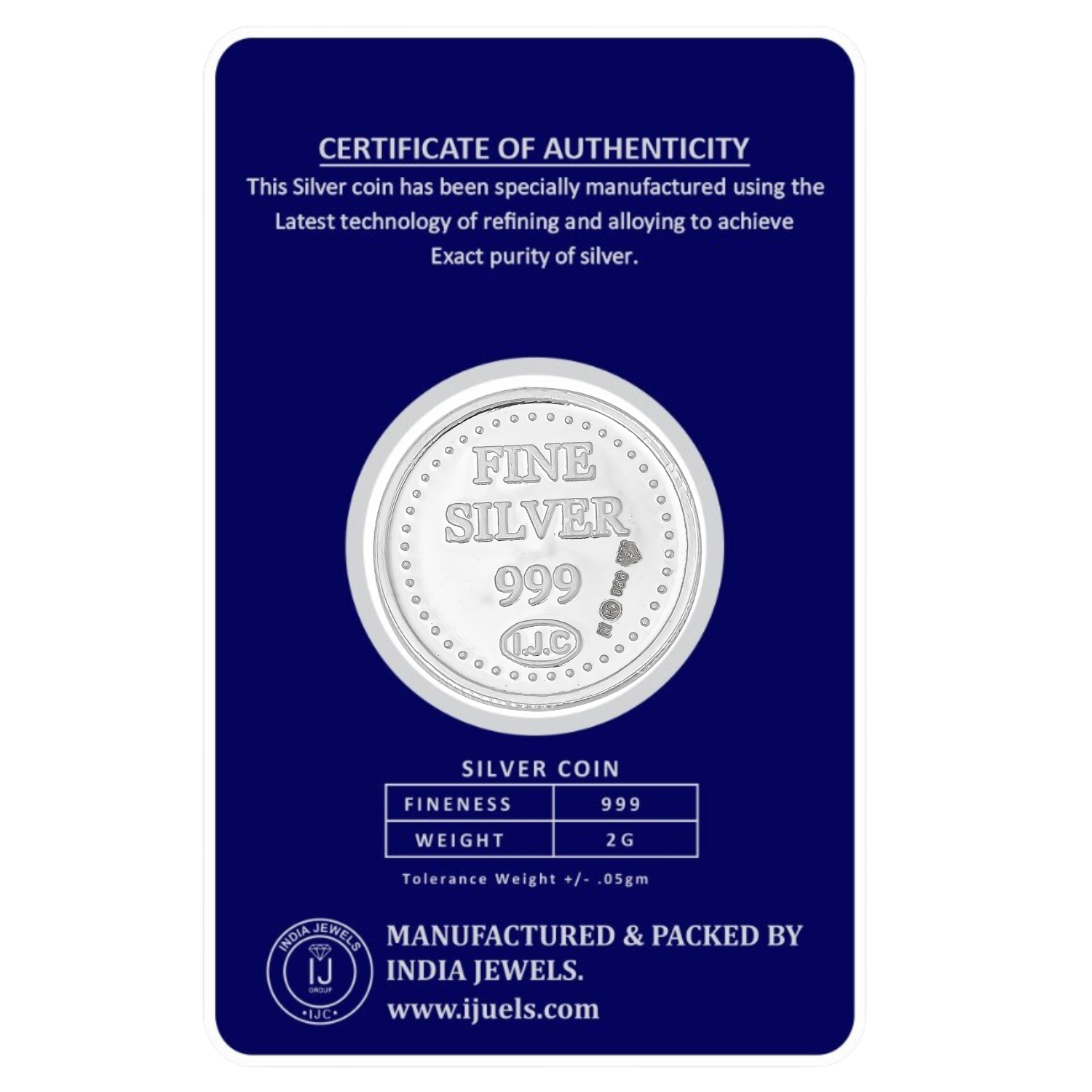 2 In Silver 2 Grams Om silver coin In a temper proof pack