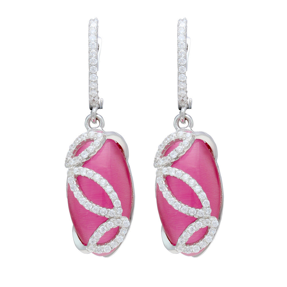 Pink Quartz Earrings STERLING 925 Armenian Jewelry Handmade